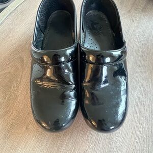 Dansko Shiny Black Clogs